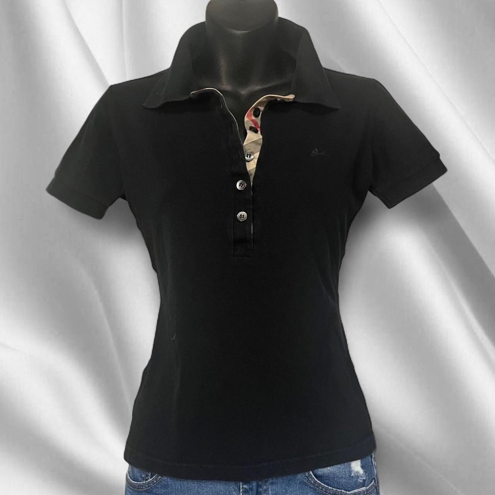 Y2K Burberry Black Polo
